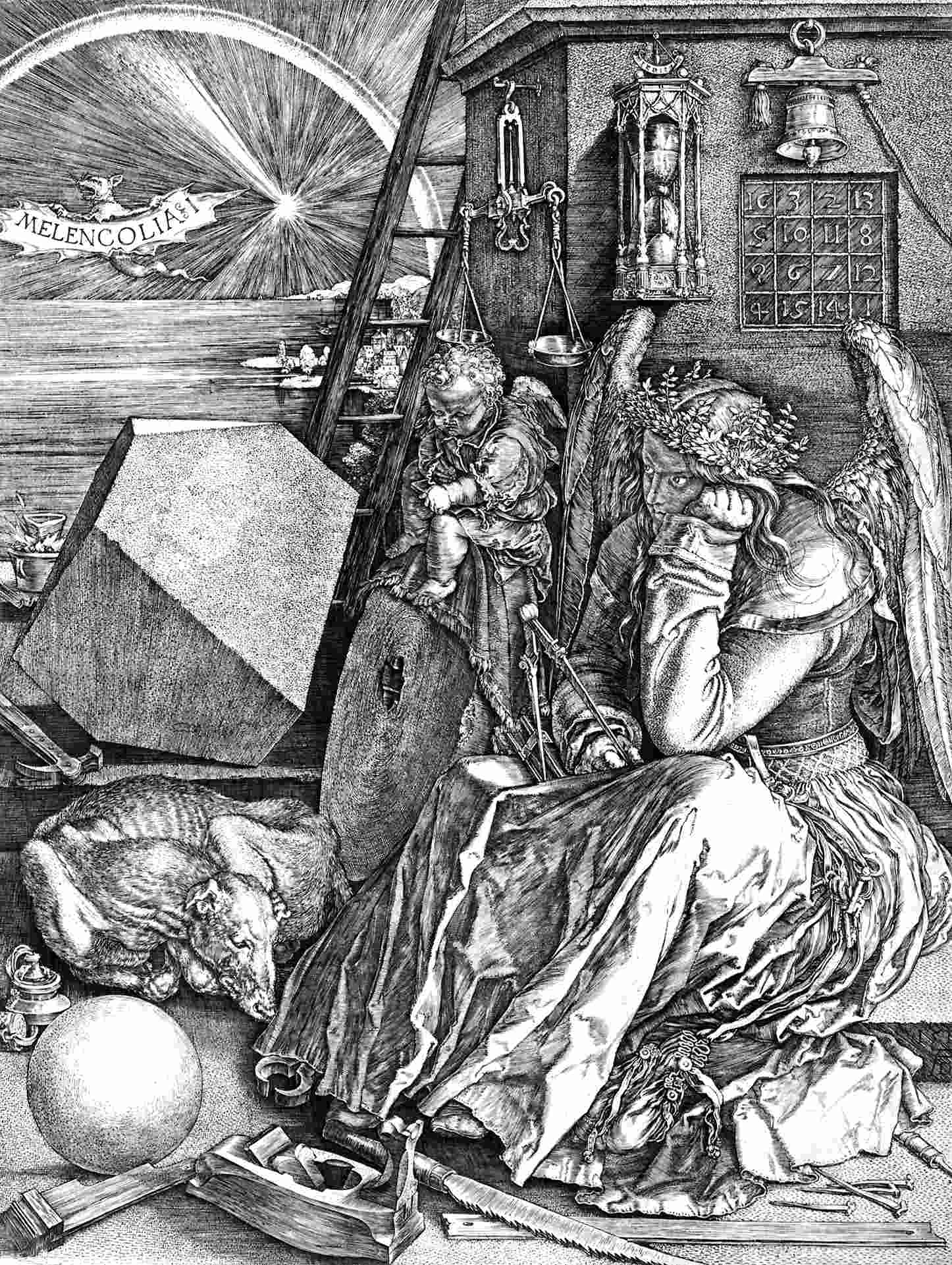 Gravura "Mellancolia", de Albrecht Dürer