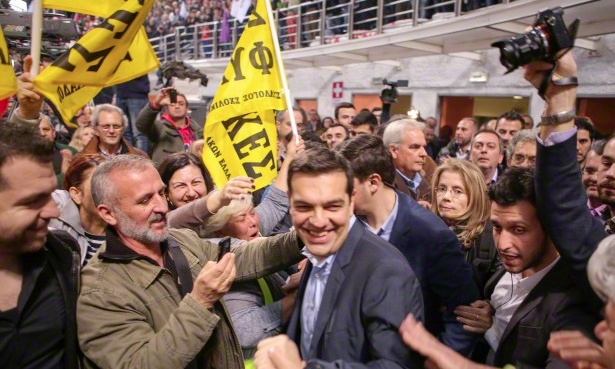 Alexis Tsipras, leader of Greek party "SYRIZA" speaks in Thessaloniki