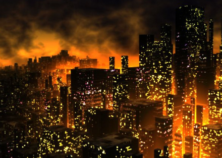 Cena do game Dystopia, ambientado num mundo em profunda e permanente crise hídrica  